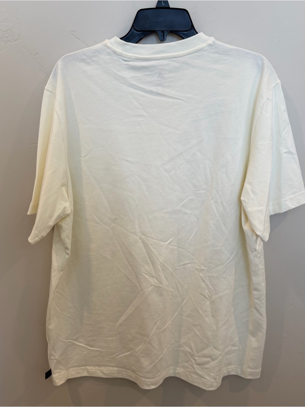 Adidas Basketball Pocket Tee Shirt, Loose Fit, Off White, Large - Picture 7 of 8